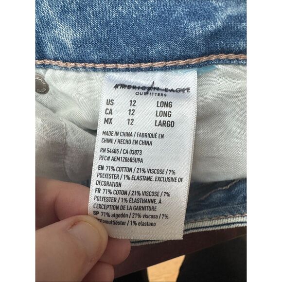 American Eagle Next Level Stretch V-Waist Super Hi-Rise Flare Size 12 Long - Picture 10 of 12